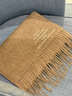 CACUSS纯羊毛围巾女士秋冬季围脖保暖披肩女生生日礼盒装 驼棕180*30cm 实拍图