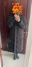 雪中飞女士羽绒服长款冬季加厚过膝保暖美拉德连帽休闲百搭潮流羽绒外套 宝石黑 XL (170) 实拍图