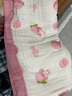 棉加加（Cotton++）纱布浴巾6层婴儿纯棉宝宝全棉100%新生儿童3-6-12岁洗澡包被裹巾 桃兔粉【a类6层一体超柔110*110 cm拉伸尺寸 实拍图