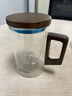 天喜（TIANXI）观山茶水分离杯玻璃高颜值办公室泡茶杯子耐高温过滤喝水茶道杯 【透明色】胡桃木把-500ml 实拍图