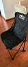 小魔户外折叠椅 折叠靠背椅加高月亮椅露营折叠凳子便携躺椅钓鱼椅 黑 实拍图