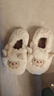 细细条 情侣卡通可爱小绵羊棉拖鞋男女冬居家包跟防滑保暖防滑月子鞋ins 全包款奶油白 36-37 实拍图