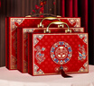 结婚礼金箱彩礼盒订婚礼金盒提亲聘礼箱嫁妆皮箱手提钱箱 【佳偶天成中号三件套】6-12万 实拍图