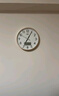 康巴丝（Compas）挂钟客厅静音走时卧室简约日历石英钟表挂墙时钟 c2855Y 金色26cm 实拍图