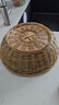 极景馒头馍竹编筐筲簸箕农家用手工圆收纳沥水篮竹篓筐有无孔筛子22CM 实拍图