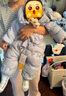巴拉巴拉童装婴儿连体羽绒服轻薄羽绒服宝宝衣服2025冬装抱衣爬服男童女童 蓝色小熊-白鸭绒 80 cm-充绒量41g 实拍图