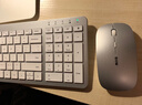 B.O.W 航世 HW299无线键盘鼠标套装充电 静音超薄笔记本电脑办公通用外接数字键盘鼠标 2.4G无线电池套装-银白色 实拍图