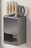 YWEEL刀架置物架枪灰厨房菜刀架台面筷笼一体收纳架壁挂式刀座 实拍图