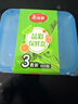 美丽雅 一次性饭盒方形600ml*3套 打包野餐碗加厚带盖保鲜可微波可重复 实拍图