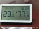 得力温湿度计电子室内温湿度表室内外挂壁办公家用室内儿童水温计温湿度表电子温湿度计 【店长推荐】时间+日历+体感-白色 实拍图