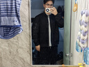 马登工装美式空中MA1飞行员夹克军事风短款外套复古棒球服男潮秋上衣 黑色 3XL 实拍图