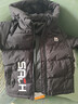 雪中飞儿童羽绒服新款加厚儿童外套男童女童中大童冬季面包羽绒服 黑色 110 cm 实拍图