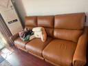 芝华仕（CHEERS）头等舱绅士智能电动0靠墙直排沙发头层牛皮简约芝华士50611B橙意 【翻到几+进扫地机】赤霞橙-小三座双电-2.17M 优先发货（详询客服） 实拍图