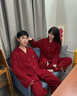 魅卿睡衣结婚新婚情侣套装春秋纯棉全棉红色家居服本命年中国风大码 2215女 礼盒包装 XL 【女推荐120-140斤 男推荐130-150斤】 晒单实拍图