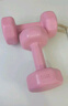 施耐德多彩包胶哑铃家用健身器材初学者小哑铃女士一体填充舒适握感 莫奈粉2kg*2只 实拍图