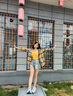 CAMILA KSENIA老爹鞋女士2026年新款夏季休闲跑步鞋百搭厚底增高网面透气运动鞋 灰蓝色 37 实拍图