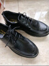 奥康（Aokang）官方男鞋 秋季舒适时尚真皮厚底德比鞋手抓纹通勤皮鞋商务正装鞋 黑色 1243414112 40 (250mm) 实拍图