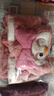多妙屋儿童睡衣秋冬女童珊瑚绒套装法兰绒亲子家居服 99090粉色 130cm  实拍图
