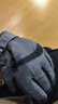 目丸保暖手套男女户外冬天骑行防寒风加绒厚触屏女防水冬季棉滑雪手套 9#深灰色 深度暖手套-男款 实拍图