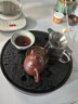 尚言坊天然乌金石茶盘家用圆形功夫茶具托盘储蓄水式小型茶台茶海 实拍图