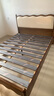 梵宜中古风樱桃木床实木床1.8m双人床主卧大床法式复古波浪床软靠婚床 【10cm静音床板】樱桃木床 1.5*2.0m 实拍图