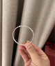 中国黄金（CHINA GOLD）足银999银手镯女素圈七夕情人节礼物生日礼物送女朋友老婆妈妈 【999足银】光面推拉款【20g】 实拍图