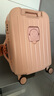 甄芝梦多功能行李箱万向轮男女拉杆箱学生密码箱大容量旅行箱拉链款皮箱 茱萸粉【升级多功能】 20英寸 【登机箱】 实拍图