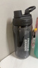 乐扣乐扣塑料杯顿吨桶带茶隔水杯大容量健身户外运动水壶带刻度便携 黑灰色- 1.5L 实拍图