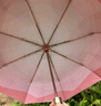 京东京造 钛银秒叠木柄伞 钛银遮阳伞晴雨伞防紫外线防晒伞折叠 粉色 实拍图