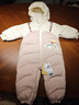 巴拉巴拉童装婴儿连体衣假两件连体羽绒服宝宝衣服冬加厚男童女童儿童 粉红60002-白鸭绒 100 cm-充绒量112g 实拍图