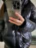 高梵黑金鹅绒服先锋5.0六格男女同款中长款泡芙羽绒服 黑色 XL 实拍图
