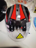 LS2新款摩托车头盔四分三盔电动助力车四季大尾翼大码男女半盔OF608 黑红线条 M(建议53-54CM) 实拍图