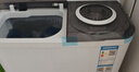 奥克斯（AUX）洗衣机半自动家用双缸双桶大容量小型租房宿舍波轮双杠强力去污省水电 【国补】7.5公斤【洗4.5+脱3+终身联保】黑色 实拍图
