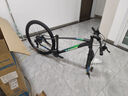 千里达（TRINX） X7铝合金山地车自行车禧玛诺22速线控气叉油刹成人男女单车 X7PRO哑灰蓝绿 -筒轴 29*15英寸 实拍图