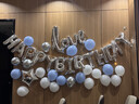 多美忆生日场景布置生日装饰男孩女孩生日快乐铝膜气球 银色套装 实拍图