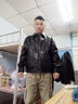 凯撒真皮皮衣男士秋冬新款牛皮宽松版oversize时尚休闲翻领落肩外套潮 黑色 2XL 适合135-150斤 晒单实拍图
