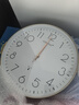 康巴丝电波钟自动对时静音挂钟教室客厅考场钟表挂墙 C6219B轻奢金 35cm 实拍图