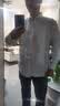 杉杉【天然亚麻】衬衫男长袖2026新款透气易打理棉麻衬衣 灰白色 41 实拍图
