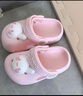 牧童儿童拖鞋夏男宝宝洞洞鞋软底女童卡通洗澡婴幼儿家居鞋萌兔粉180 实拍图