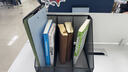 妙馨思金属文件框书立办公室桌面档盒案文件分类学习资料整理收纳架3联 实拍图