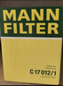 曼牌（MANNFILTER）C17012/2空气滤芯格清器适用于奥迪A4LQ5 A4A5低功率2.0T 35T 40T 实拍图