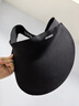 目丸防晒帽女防紫外线遮阳帽男遮脸太阳帽子大帽檐骑车跑步夏季空顶帽 黑色无痕 实拍图