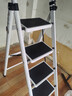 熊居 梯子家用折叠室内楼梯人字梯多功能加厚碳钢步梯爬梯便携 升级安全卡扣*白色四步梯 实拍图