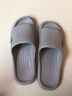 惠夫人拖鞋男室内夏季防滑软底洗澡家用情侣平跟女士家居家浴室凉拖鞋 【简约/轻】浅灰 42-43 （适合41-42码穿） 实拍图