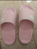 稻草人拖鞋男女居家用秋冬洗澡厚底浴室内外穿情侣防滑静音凉拖 粉40-41 实拍图