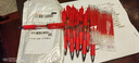 按动式中性笔教师用红笔子弹头老师改作业学生标记重点圆珠笔水笔 红色(按动中性笔) 10支笔+20支笔芯 实拍图