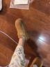 百丽厚底保暖毛毛鞋女2025冬新二层牛皮复古勃肯鞋JD009DM5 棕单里 40 实拍图