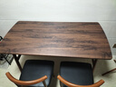 全品屋餐桌椅组合家用饭桌子小户型简约公寓快餐出租商用长方形电脑桌 胡桃木色 120cm 【宽60CM】一桌二椅 实拍图