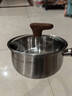 苏泊尔304不锈钢汤锅奶锅煮面锅木纹手柄18cm复底通用ET18JHBS01-WD 实拍图
