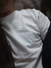 重磅纯棉短袖t恤男高档纯色印花休闲基础款内搭半袖打底衫 白色 M  105-125斤 实拍图